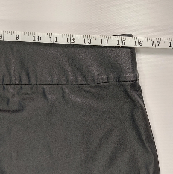 Maurices Black Pleather A-line Mini Skirt, Size 10 - Picture 8 of 9
